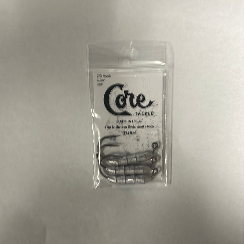 Core Tackle Tush 2/0 Hook 1/4oz 3pk