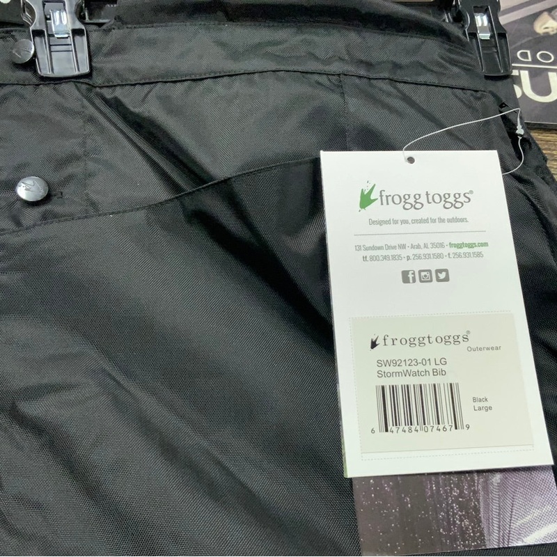 Frogg Toggs Stormwatch Bib Pants – Lg – Black