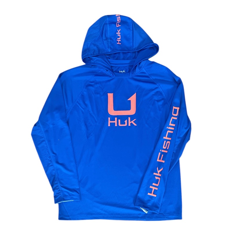 HUK Icon Hoodie YS Ocean Blue