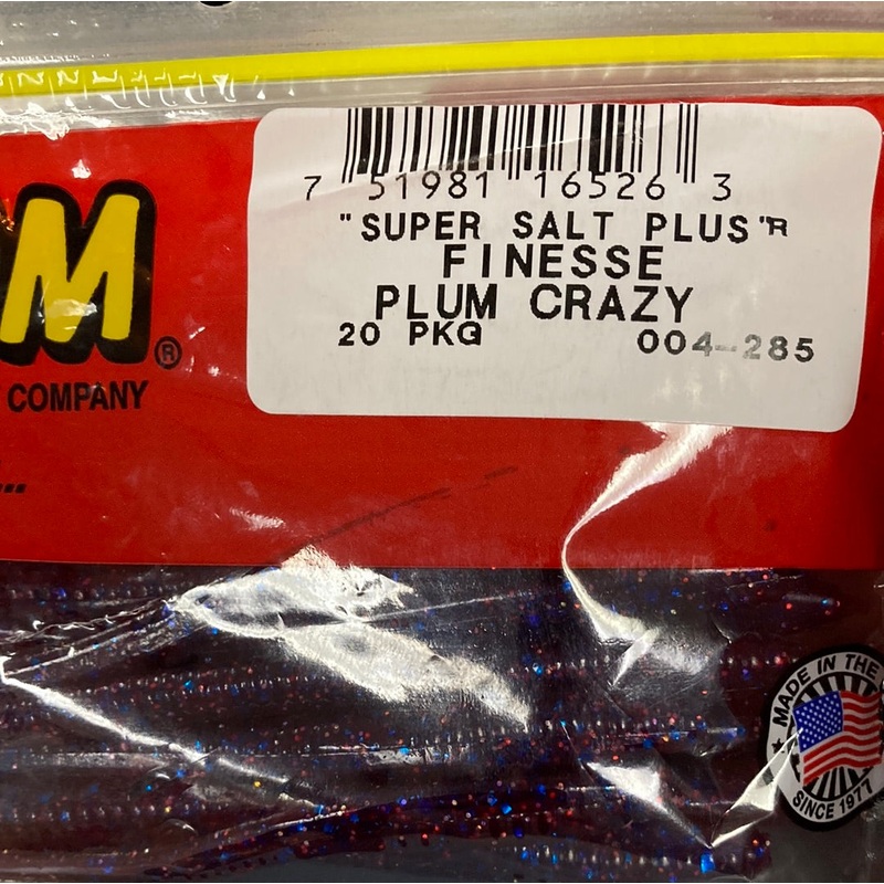 Zoom Finesse Worms – Plum Crazy
