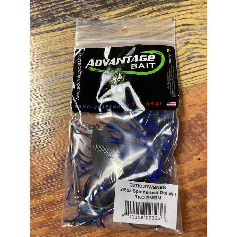 Advantage Spinnertbait EFT 3/8 oz. Double Willow Black Nickel