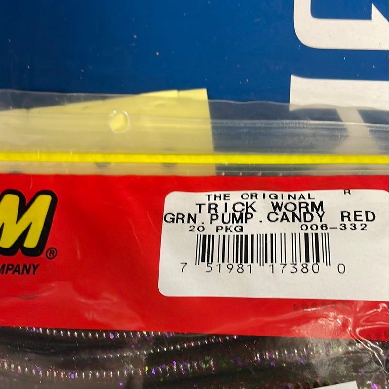 Zoom Trick Worm – Green Pumpkin Candy Red