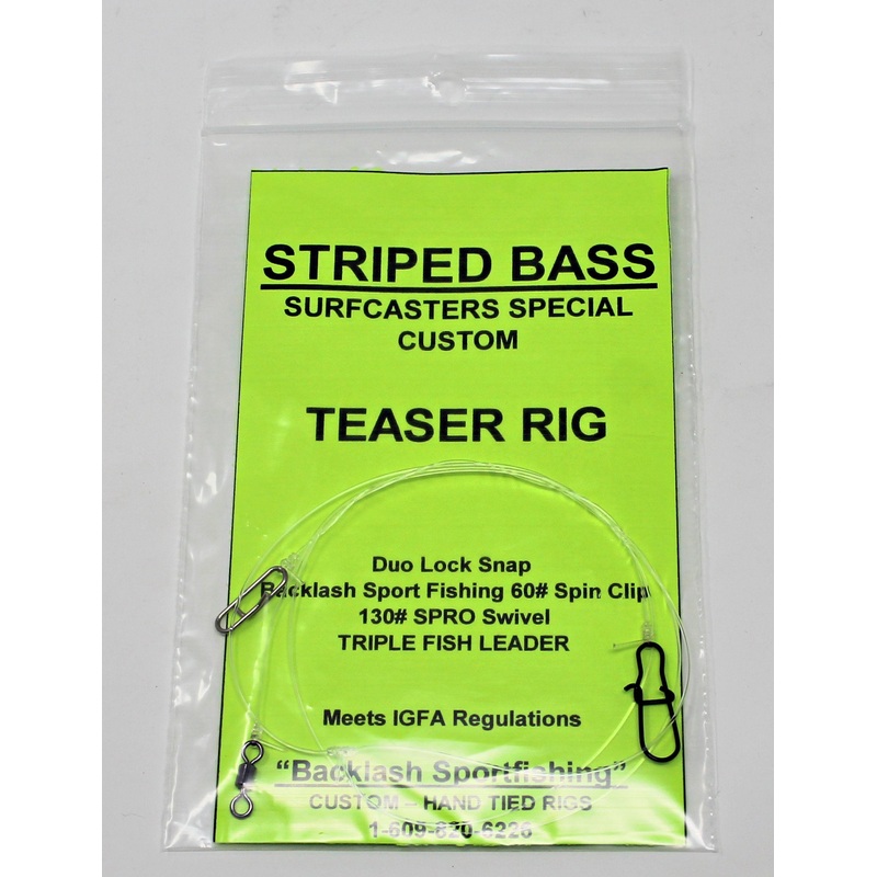Backlash Sportfishing Surfcaster’s Special Custom Teaser Rig