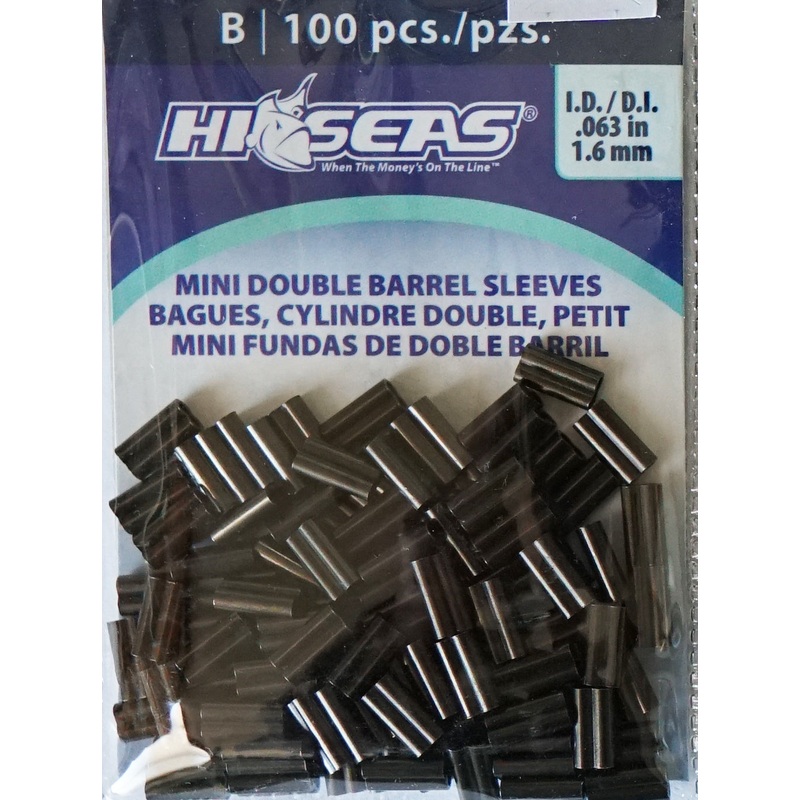 Hi Seas Fluorocarbon & Hard Mono Leader Sleeves-Mini Double Barrel