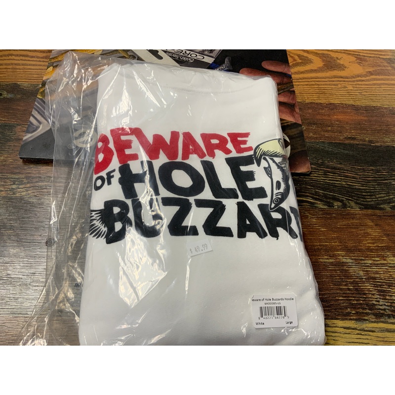 6th Sense Hoodie Beware of Hole Buzzards – Large – White