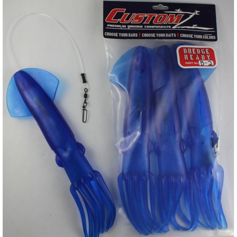 Fish Razr Dredge Ready Rigged Squid 12″