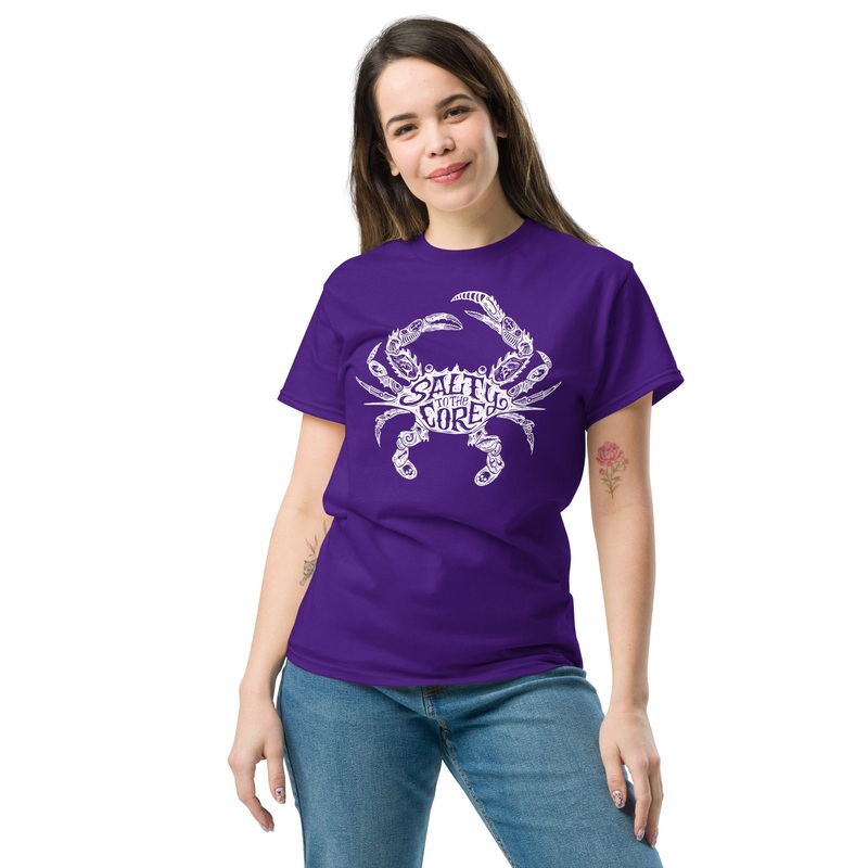 The Official “Salty To The Core” Salty Crab Unisex Short Sleeve T-Shirt – Limited Edition (10% OF PROFITS DONATED TO UNICEF!)