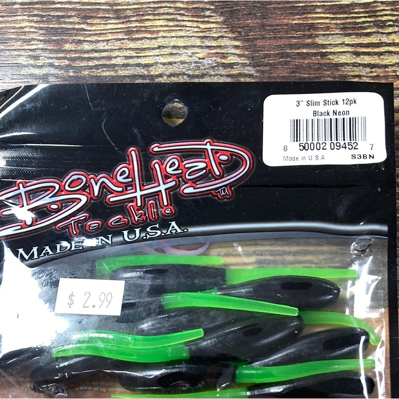 Bone Head Slim Stick 3″ Black Neon