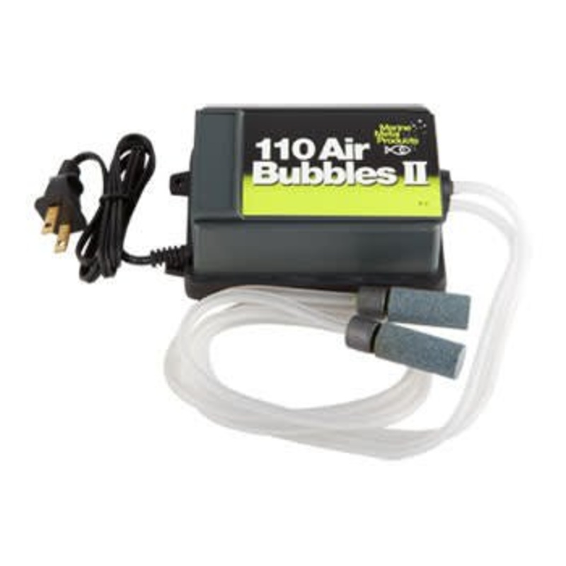 Marine Metal 110V Air Pump Dual Outlet (Tube & Stones)
