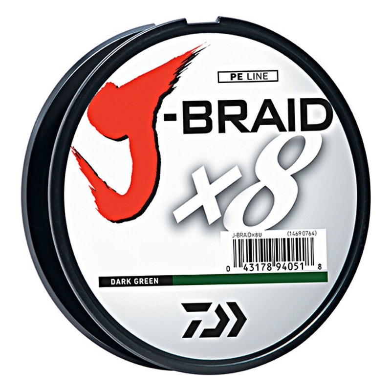 Daiwa J-Braid x8 330YDS Dark Green Braided Line
