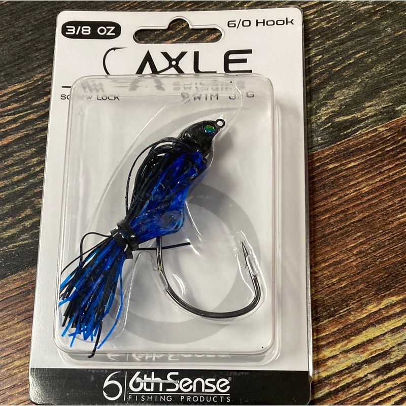 6th Sense Axle Swing Swim Jig 3/8 oz. Black N Blue