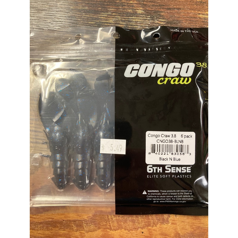 6th Sense Congo Craw 3.8 Black N Blue