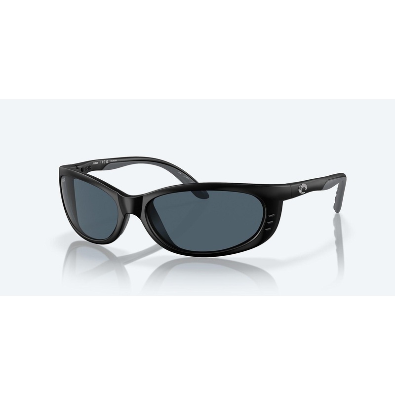 Costa Fathom Matte Black Frame With Gray Mirror Lens 580P Polarized Sunglasses