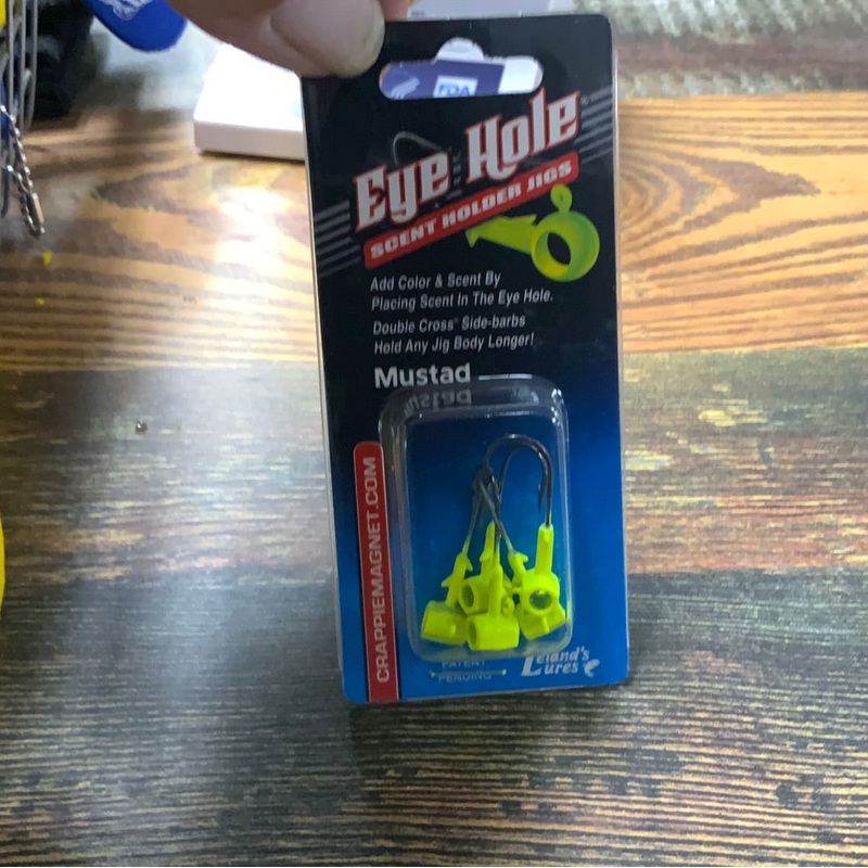 Mustard Eye Hole Jig Head 1/16 oz. Chartreuse