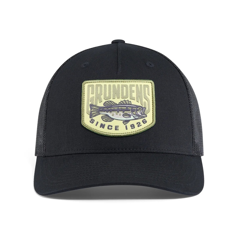 Grundens Bass Patch Trucker “Black”