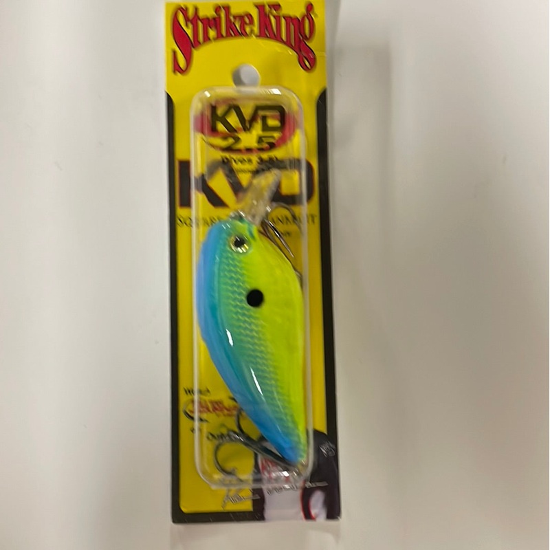 Strike King KVD 2.5 Dives 3-5 Power Blue Back Chartreuse