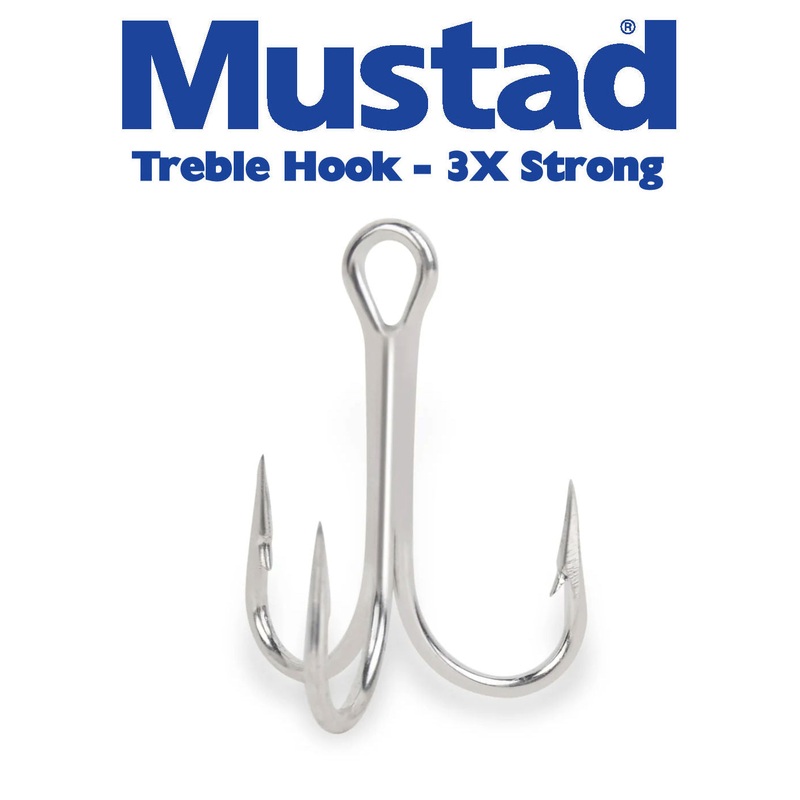 Mustad 3X Strong Treble Hook