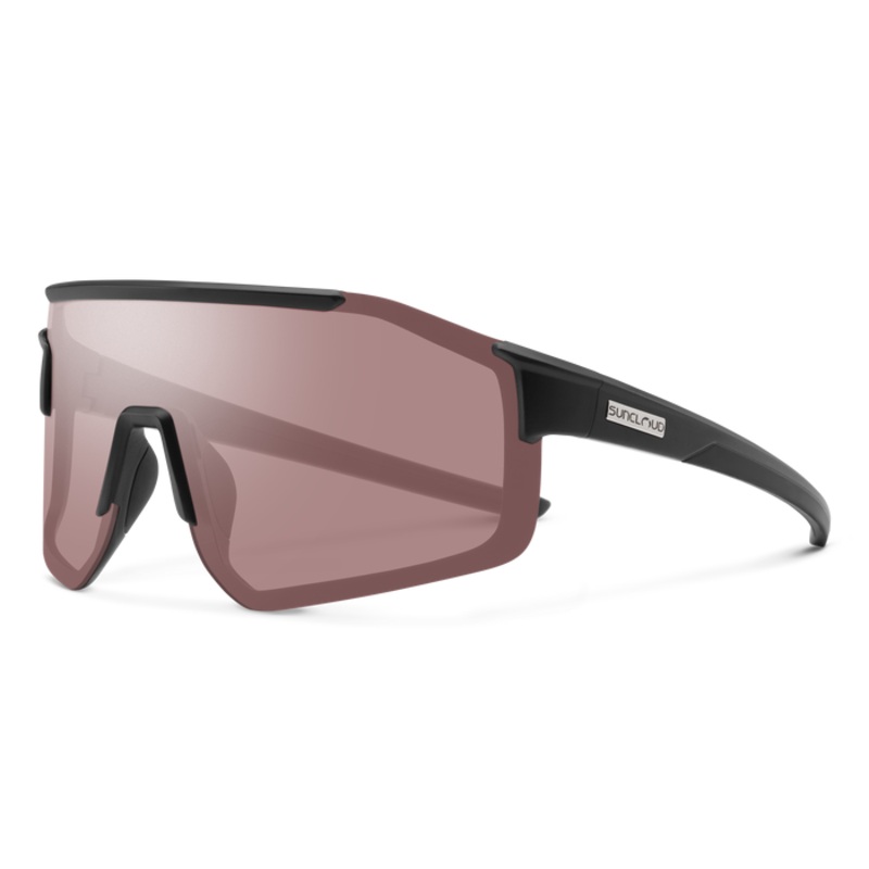 Suncloud Domain – Matte Black + Polarized Low Light Rose Lens