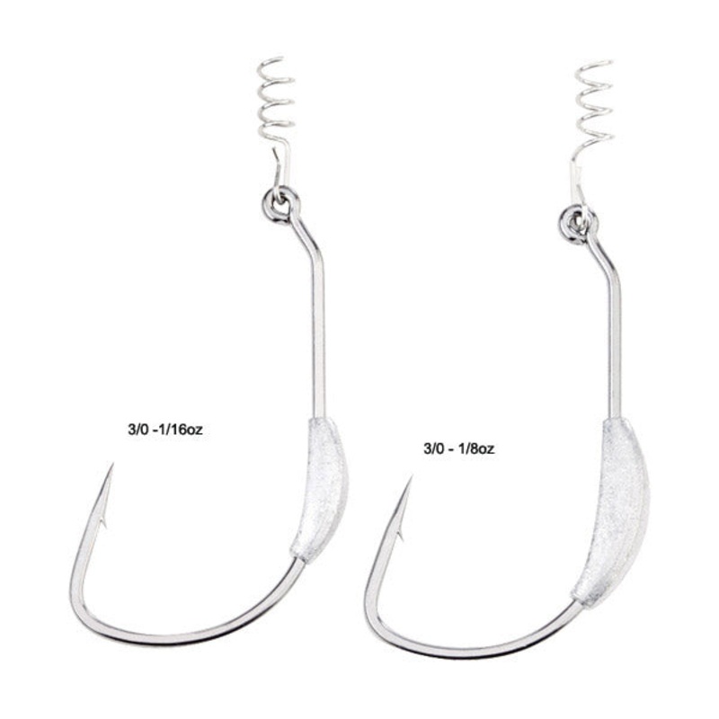 Gamakatsu Worm Hook Weighted Suplerline Hooks w/Spring Lock