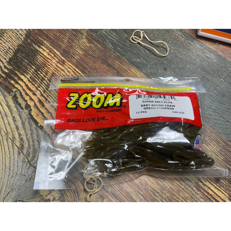 Zoom Baby Brush Craw – Green Pumpkin