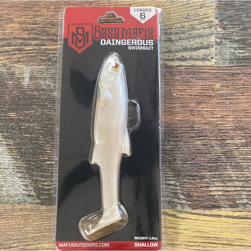 Bass Mafia Daingerous Swimbait 6 1.6 oz. Albino