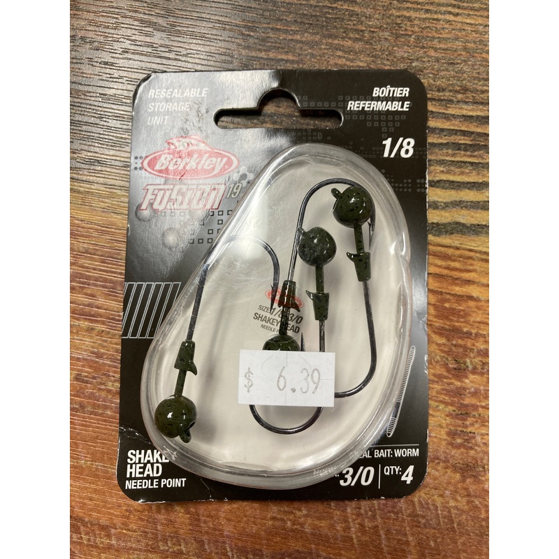 Berkley Fusion 19 Shakey Head 1/8 oz. 3/0 Green Pumpkin
