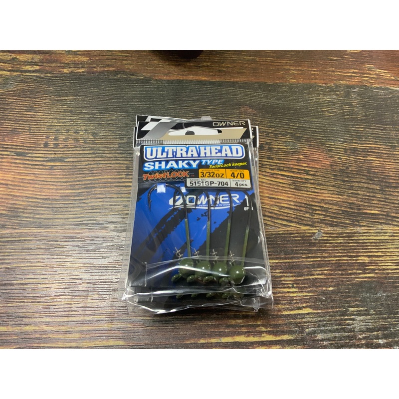 Owner Ultra Head Shaky Head 3/32 oz. 4/0 Green