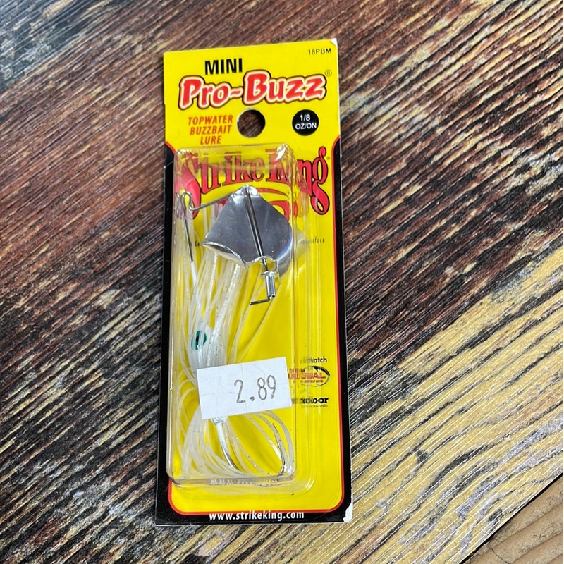 Strike King Pro Buzz 1/8 oz. White