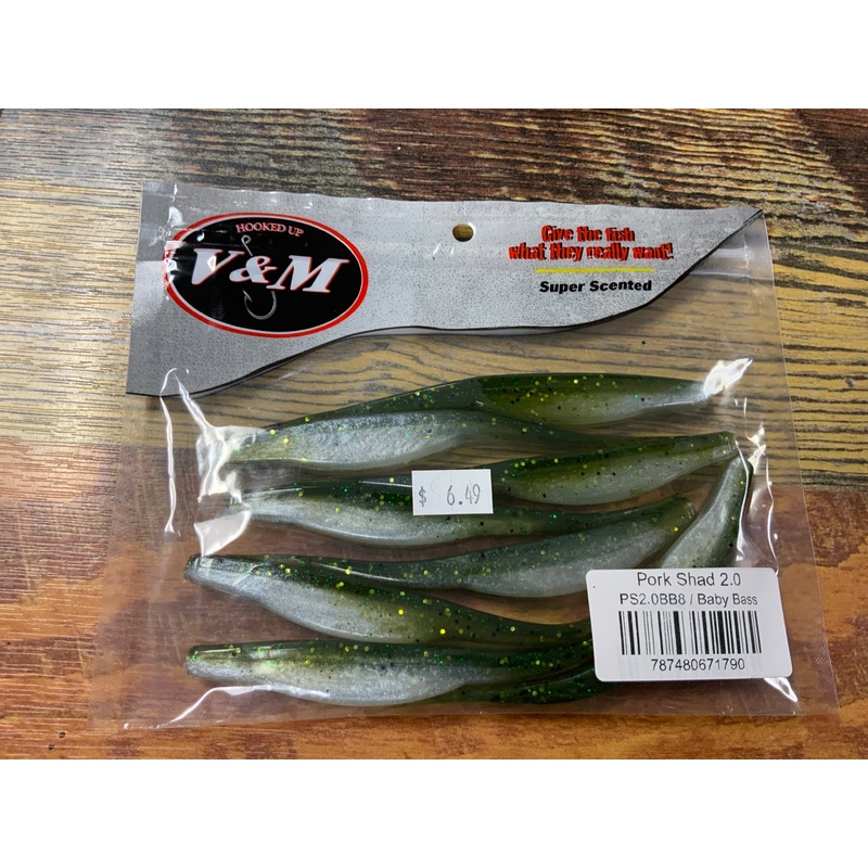 V&M Pork Shad 2.0 Baby Bass