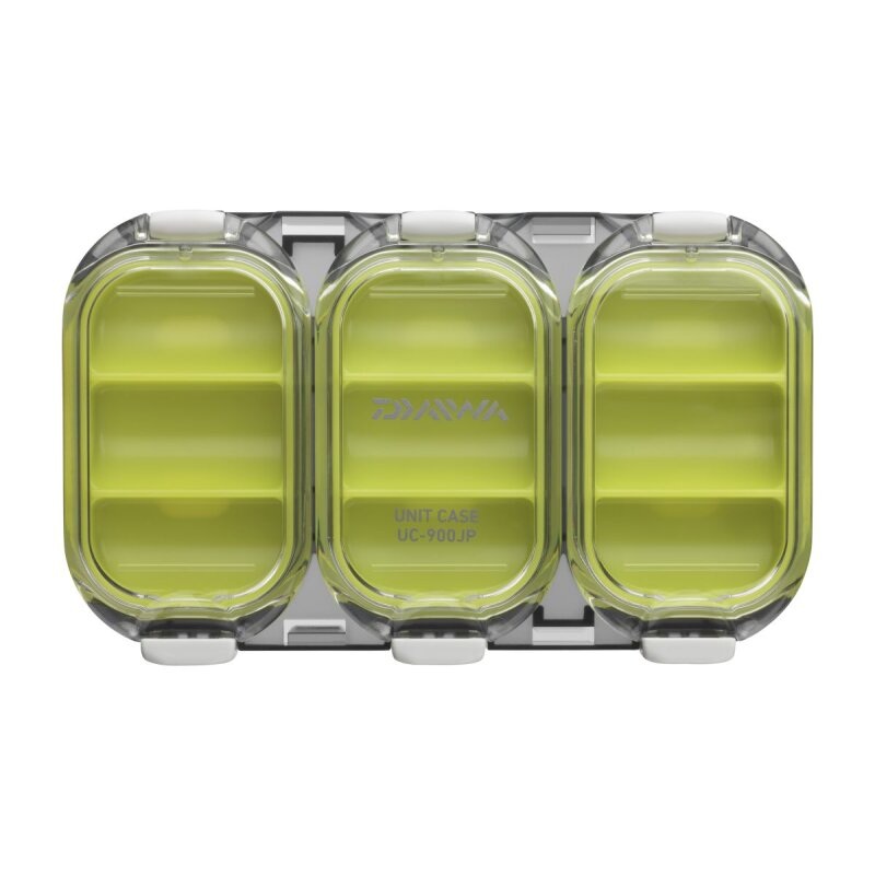 DAIWA Box Waterproof Sealed 9 Rooms Shallow 11×6,5×1,3cm Green Smoke