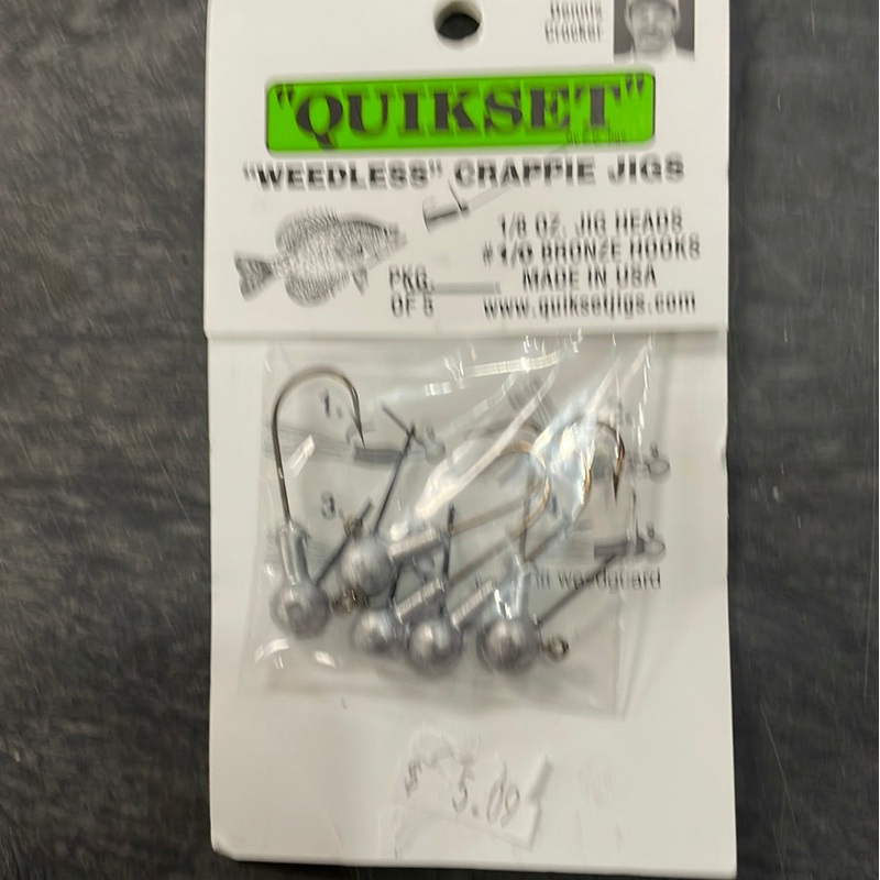 Quickset Weedless Crappie Jigs 1/8 oz. #1/0