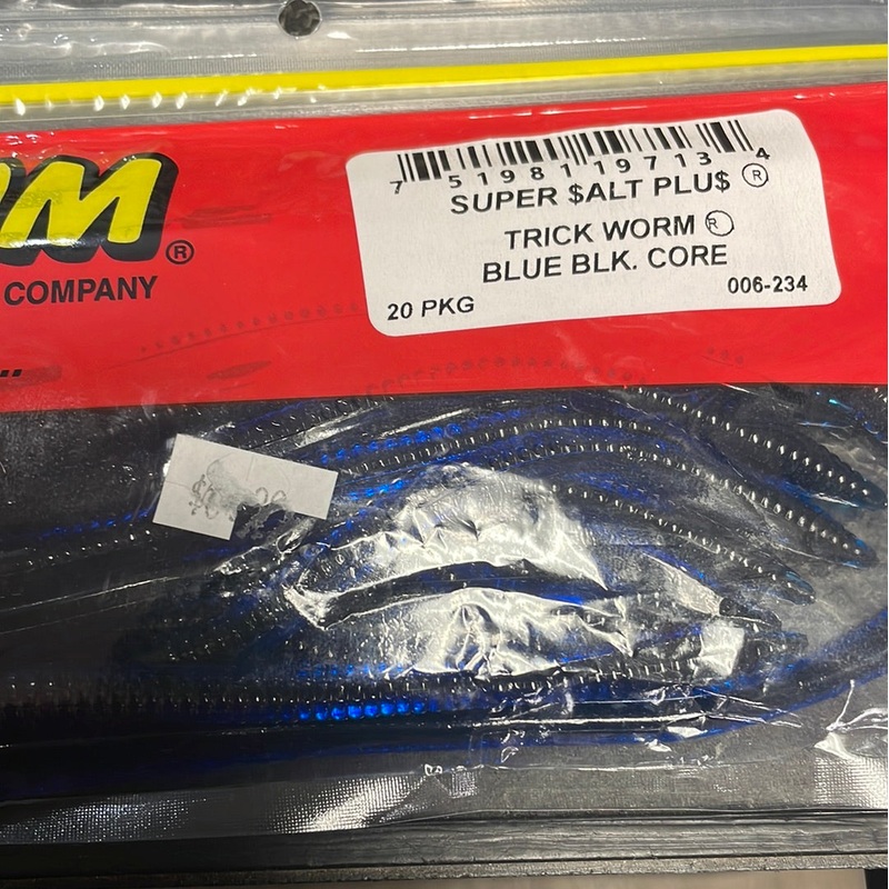 Zoom Trick Worm – Blue Black Core