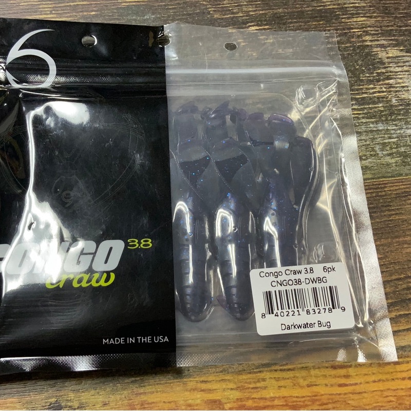6th Sense Congo Craw 3.8″ Darkwater Bug