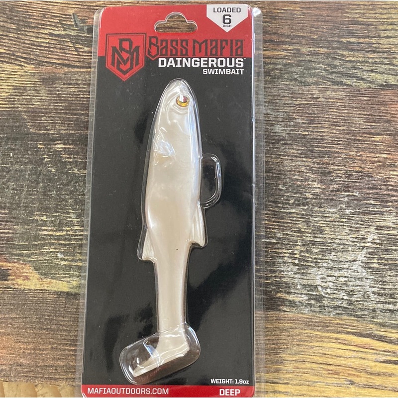 Bass Mafia Daingerous Swimbait 6″ 1.9 oz. Albino