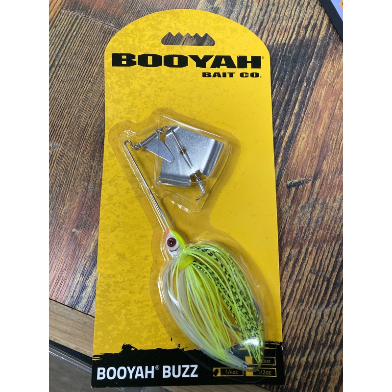 BOOYAH Buzz Spinner Bait 1/4 oz. Chart/Pearl/White