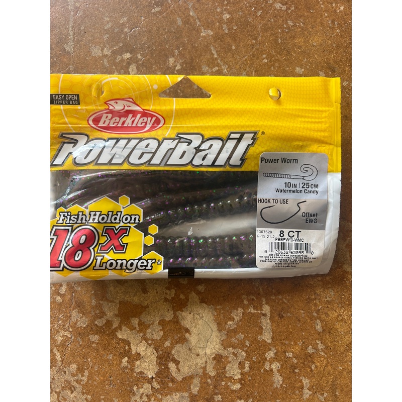 Berkley Powerbait Power Worm 10 Watermelon Candy