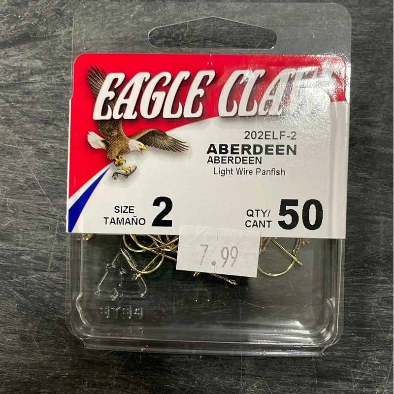 Eagle Claw Aberdeen Panfish Hooks Size 2 Gold