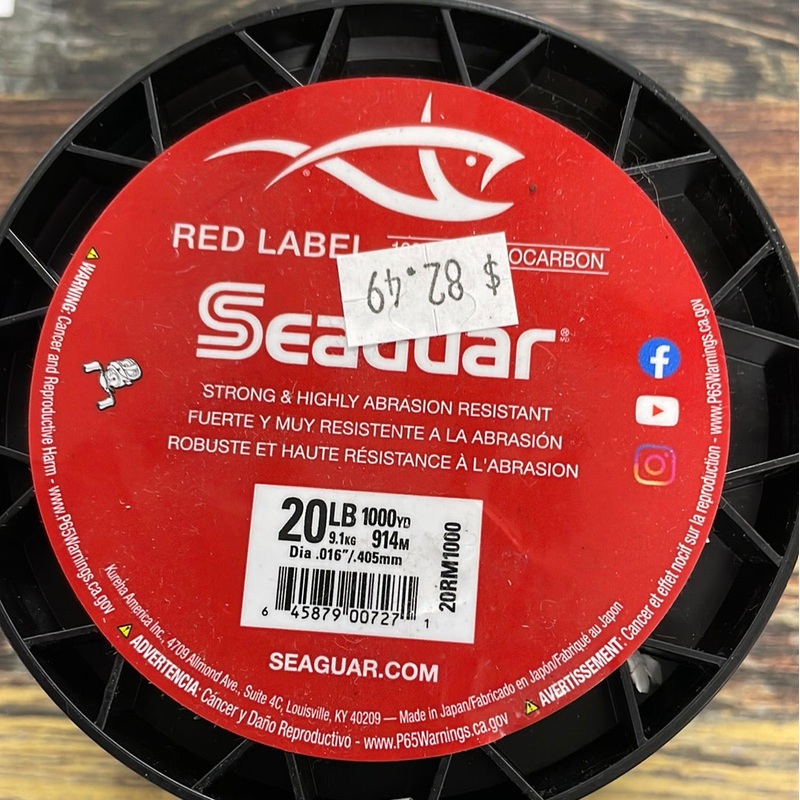 Seaguar Red Label Fluoro 20lb. 1000 yds