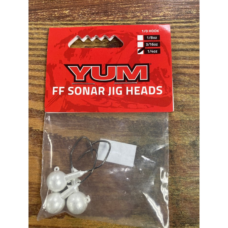 Yum FF Sonar Jig 1/4 oz. 1/0 Pearl