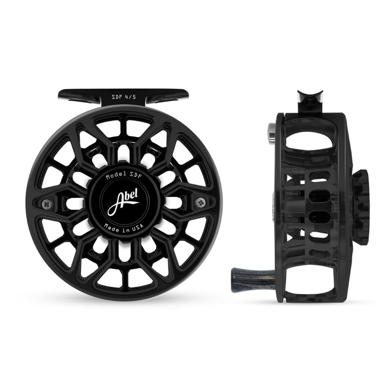 Abel SDF 4/5 Fly Reel – Ported Black / Black Drag Knob & Ebony Handle