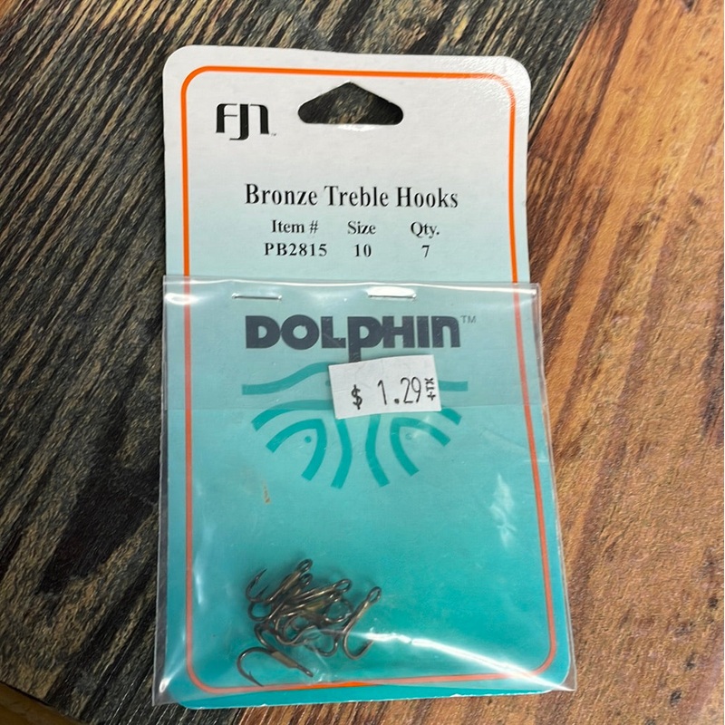 Bronze Treble Hooks Size 10