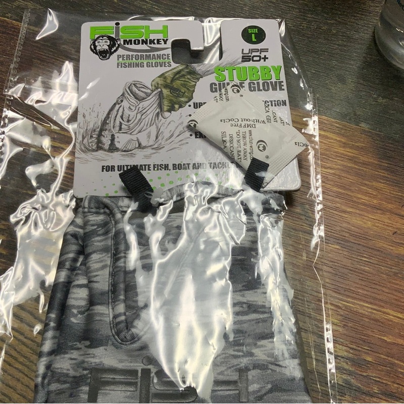 Fish Monkey Stubby Gloves – Lg – Grey Water