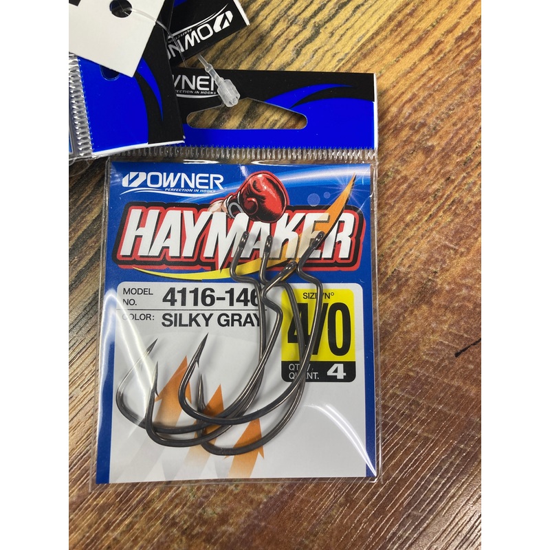 Owner Haymaker Hook 4/0 Silky Gray