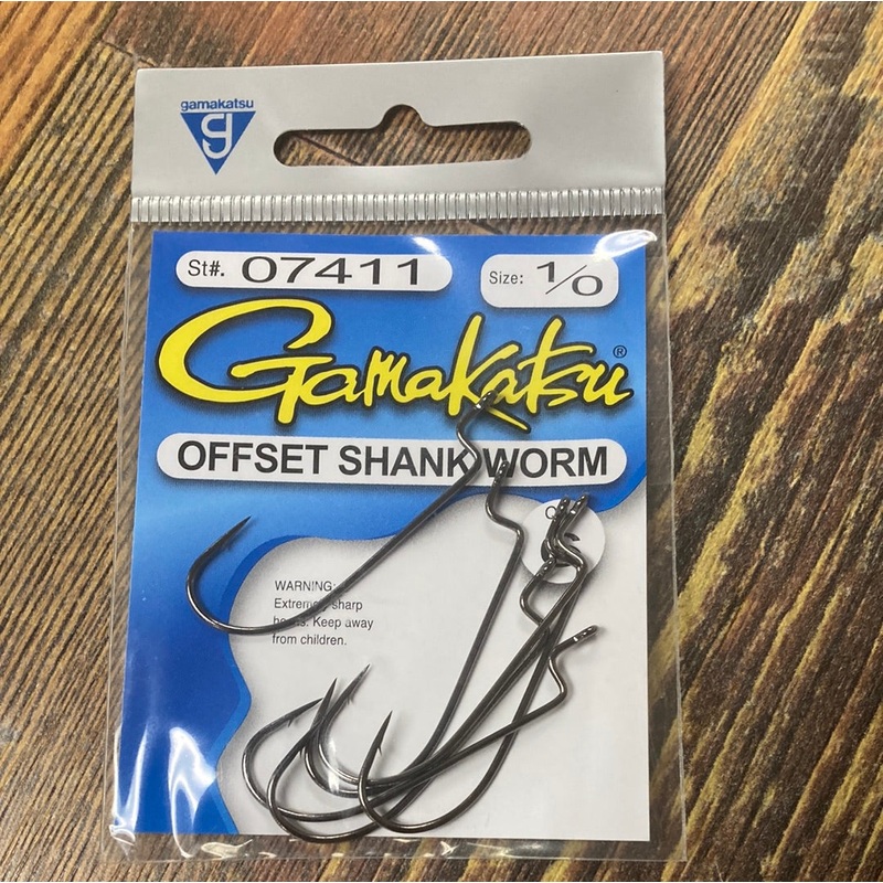 Gamakatsu Offset Shank Worm 1/0
