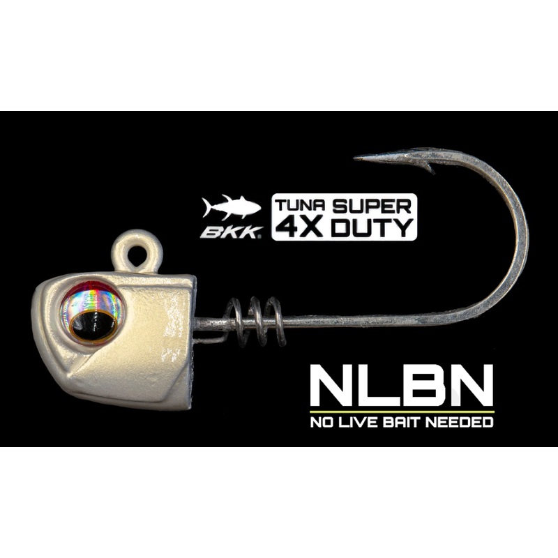 No Live Bait Needed (NLBN) Screw Lock 4x Tuna Super-Duty Jig Heads