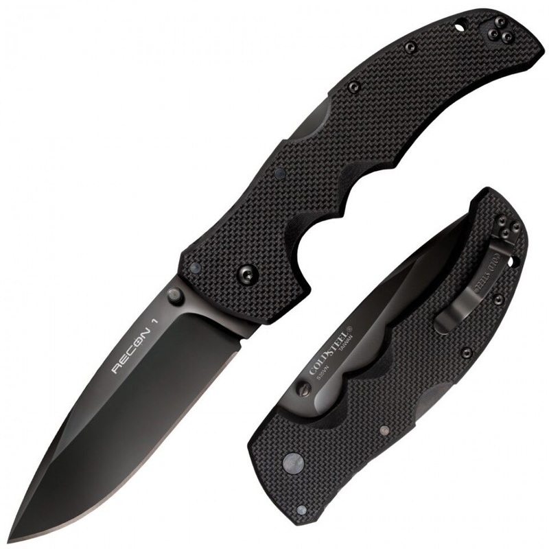 Cold Steel Recon1 Folding Knife, 4″ Spear Point Blade, 9 3/8″