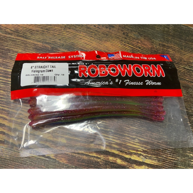 Roboworm Straight Tail 6 Halogram Dawn