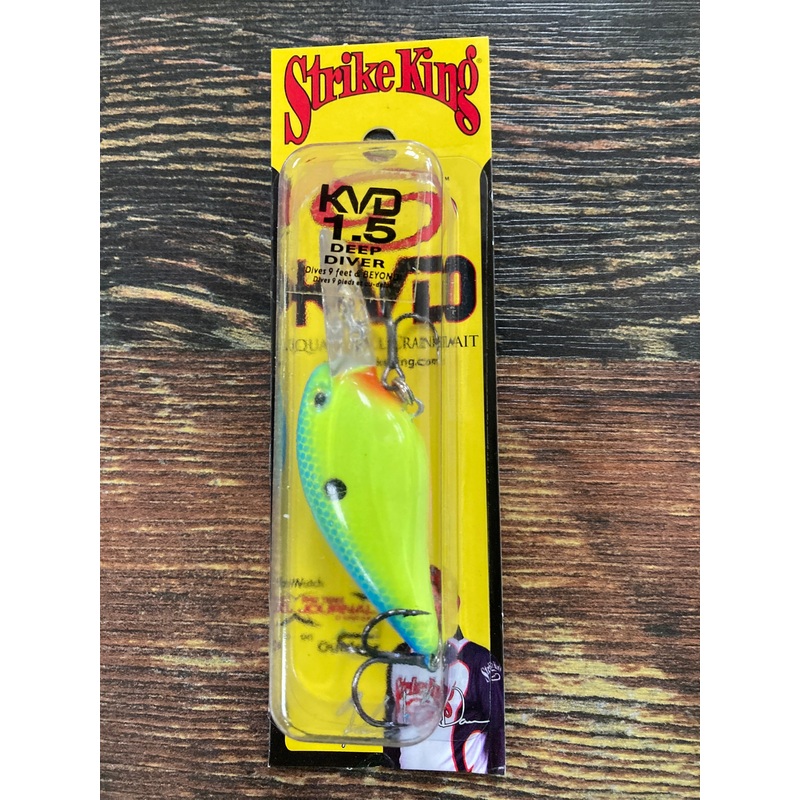 Strike King KVD 1.5 Power Blue Back Chartreuse