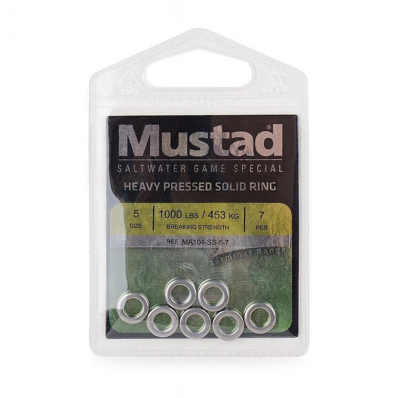 Mustad Stainless Steel Heavy Pressed Solid Ring
