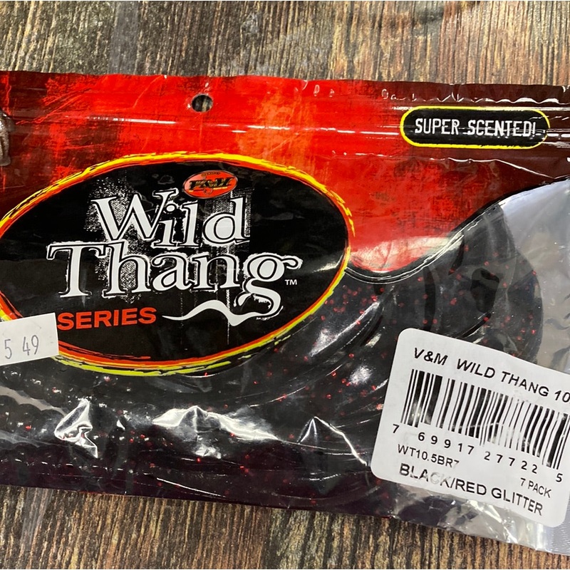 V&M Wild Thang 10.5″ Black/Red Glitter